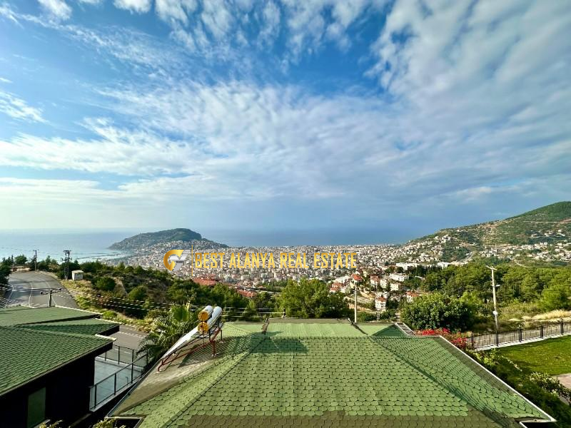 ALANYA BEKTAŞ MAHALLESİ SATILIK FULL EŞYALI 3+1 MÜSTAKİL VİLLA DENİZ MANZARALI