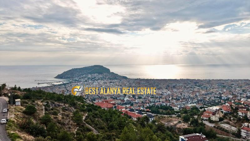 ALANYA BEKTAŞ MAHALLESİ SATILIK FULL EŞYALI 3+1 MÜSTAKİL VİLLA DENİZ MANZARALI