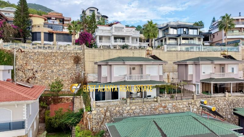 ALANYA BEKTAŞ MAHALLESİ SATILIK FULL EŞYALI 3+1 MÜSTAKİL VİLLA DENİZ MANZARALI
