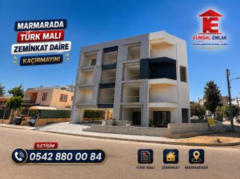 MARMAR'DA TÜRK MALI  YENİ SIFIR ZEMİNKAT  DAİRE 