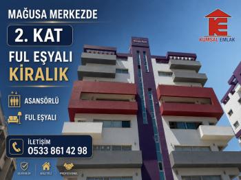 MAĞUSA MERKEZDE FUL EŞYALI KİRALIK DAİRE