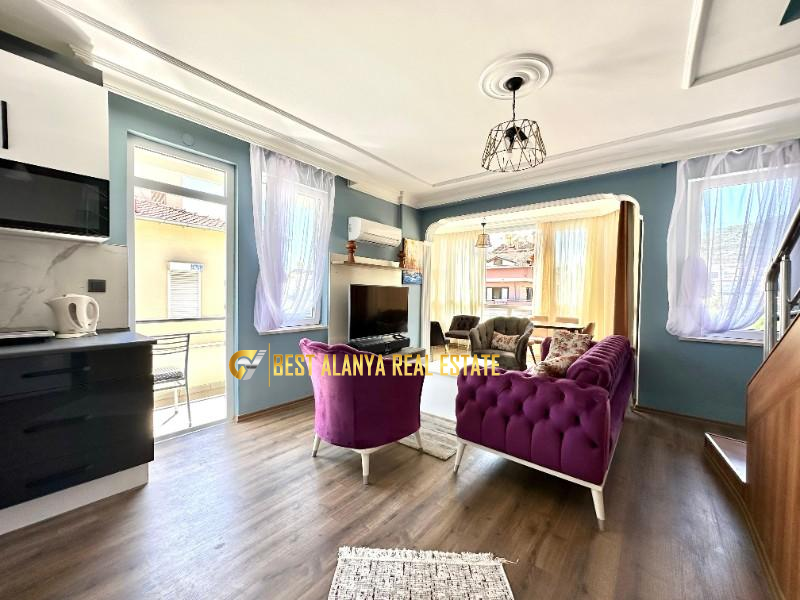 ALANYA SATILIK KALE MANZARALI EŞYALI 2+1 DUBLEKS DAİRE METO RESIDENCE ANTALYA TÜRKİYE