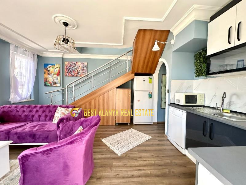 ALANYA SATILIK KALE MANZARALI EŞYALI 2+1 DUBLEKS DAİRE METO RESIDENCE ANTALYA TÜRKİYE