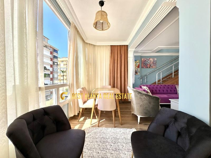 ALANYA SATILIK KALE MANZARALI EŞYALI 2+1 DUBLEKS DAİRE METO RESIDENCE ANTALYA TÜRKİYE