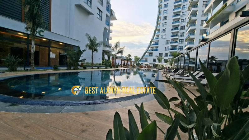 GREEN OCEAN RESIDENCE KISA DÖNEM KİRALIK FULL EŞYALI 1+1 DAİRE MAHMUTLAR ALANYA ANTALYA TÜRKİYE