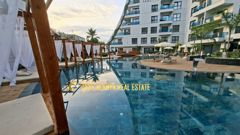 GREEN OCEAN RESIDENCE KISA DÖNEM KİRALIK FULL EŞYALI 1+1 DAİRE MAHMUTLAR ALANYA ANTALYA TÜRKİYE