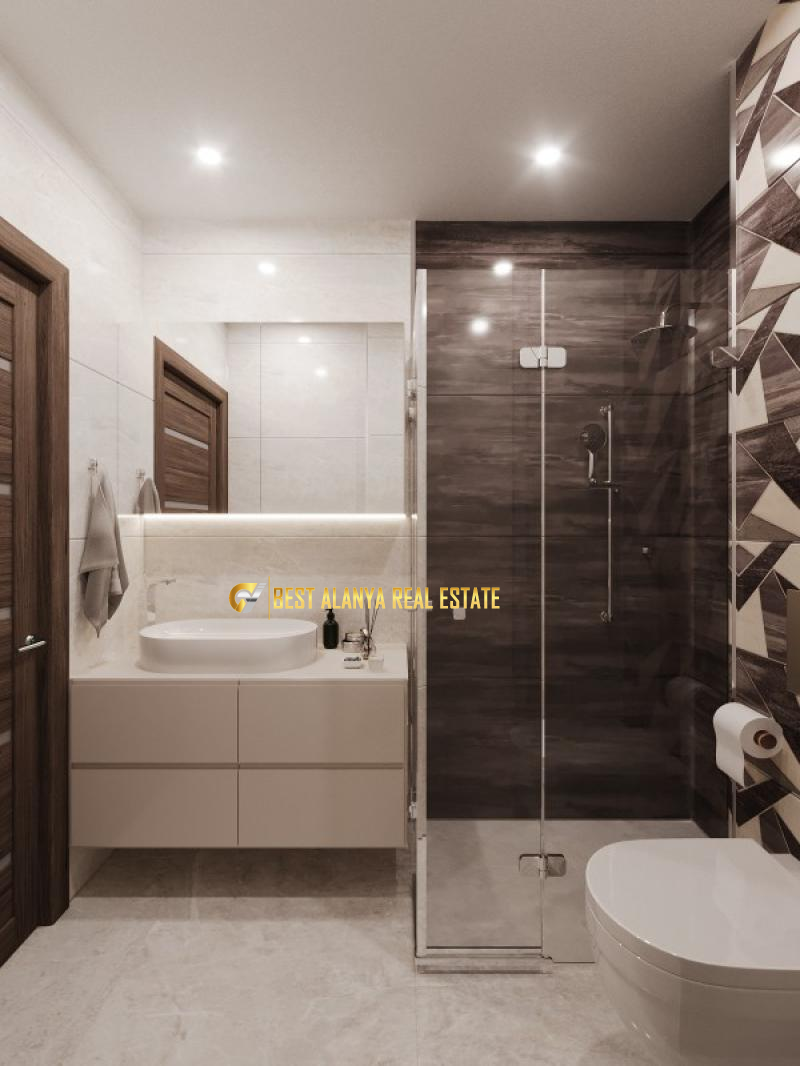 ALANYA CİKCİLLİ'DE SATILIK SIFIR 1+1 AMERİKAN MUTFAK DAİRE