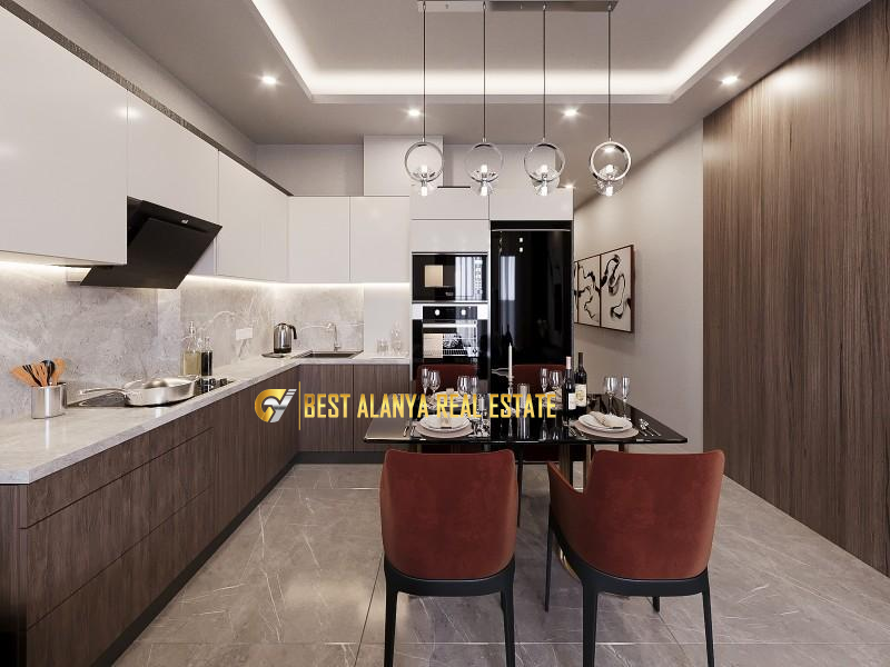 ALANYA CİKCİLLİ'DE SATILIK SIFIR 1+1 AMERİKAN MUTFAK DAİRE