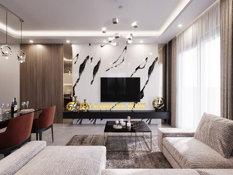 ALANYA CİKCİLLİ'DE SATILIK SIFIR 1+1 AMERİKAN MUTFAK DAİRE