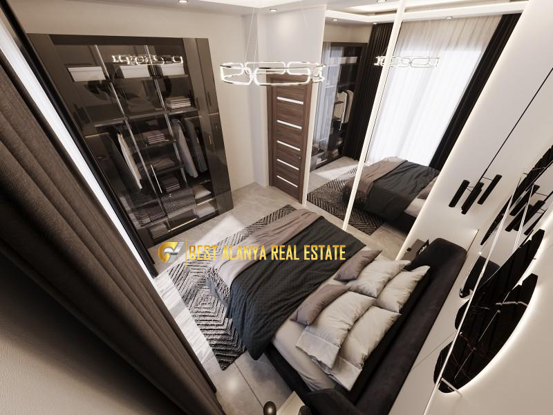 ALANYA CİKCİLLİ'DE SATILIK SIFIR 1+1 AMERİKAN MUTFAK DAİRE
