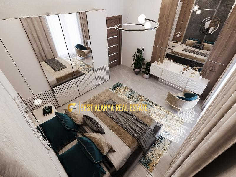 ALANYA CİKCİLLİ'DE SATILIK SIFIR 1+1 AMERİKAN MUTFAK DAİRE