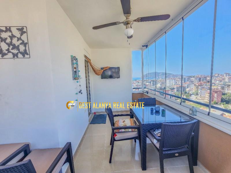 ALANYA CİKCİLLİ'DE SATILIK EŞYALI 2+1 AMERİKAN MUTFAK KALE VE ŞEHİR MANZARALI DAİRE