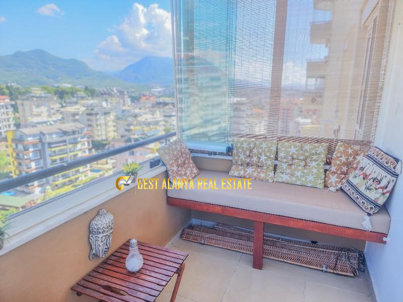 ALANYA CİKCİLLİ'DE SATILIK EŞYALI 2+1 AMERİKAN MUTFAK KALE VE ŞEHİR MANZARALI DAİRE