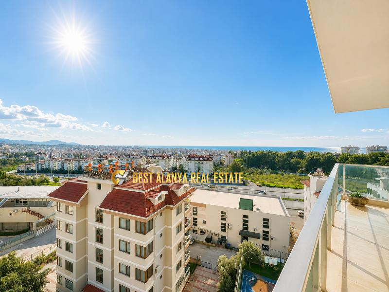 CİKCİLLİ EMİN DERE APARTMANI SATILIK DENİZ VE KALE MANZARALI 3+1 AYRI MUTFAK DAİRE ALANYA ANTALYA TÜRKİYE