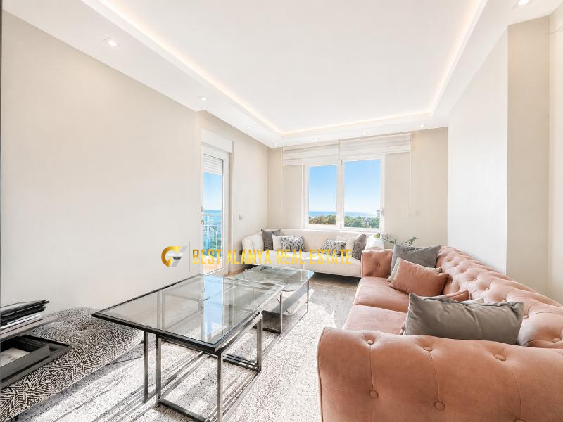 CİKCİLLİ EMİN DERE APARTMANI SATILIK DENİZ VE KALE MANZARALI 3+1 AYRI MUTFAK DAİRE ALANYA ANTALYA TÜRKİYE