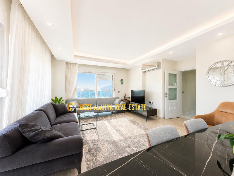 CİKCİLLİ EMİN DERE APARTMANI SATILIK DENİZ VE KALE MANZARALI 3+1 AYRI MUTFAK DAİRE ALANYA ANTALYA TÜRKİYE