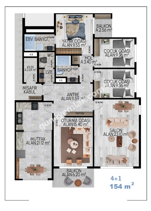 BATIŞEHİR KONUTLARI 3+1 4+1