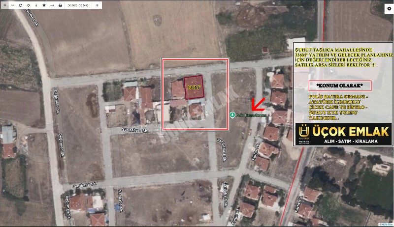 * AFYON ÜÇOK EMLAKTAN ŞUHUT TAŞLICA MAHALLESİ 336M² SATILIK ARSA *