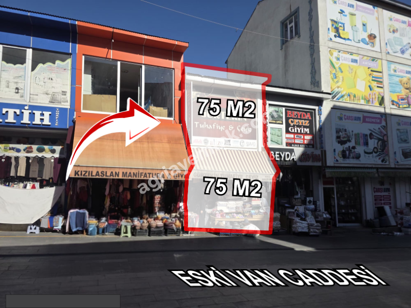 CUMHURİYET MAHALLESİ ESKİ VAN CADDESİ’NDE SATILIK 2 KATLI 150 M² TİCARİ DÜKKAN