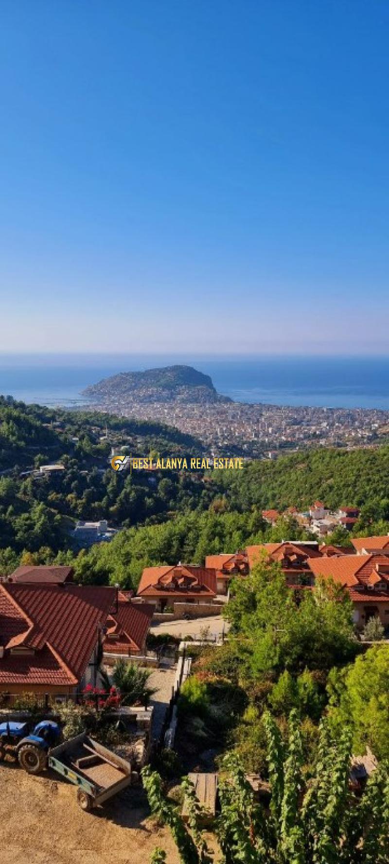 TEPE OCEAN VIEW VILLA SATILIK EŞYALI 2+1 DUBLEKS İKİZ VİLLA ALANYA ANTALYA TÜRKİYE