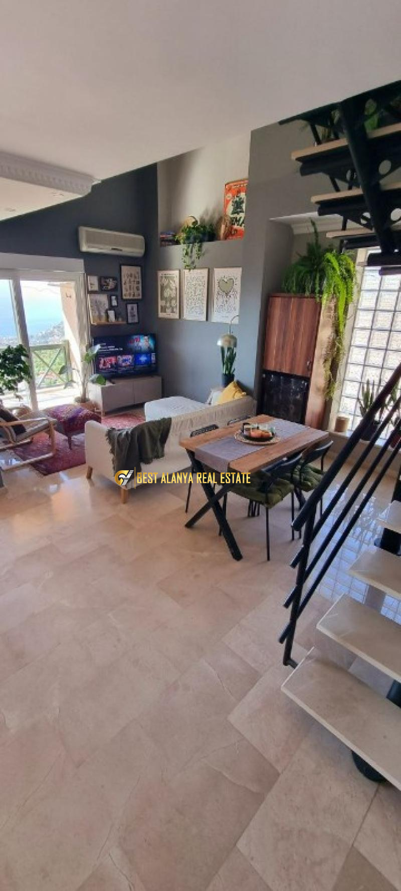 TEPE OCEAN VIEW VILLA SATILIK EŞYALI 2+1 DUBLEKS İKİZ VİLLA ALANYA ANTALYA TÜRKİYE