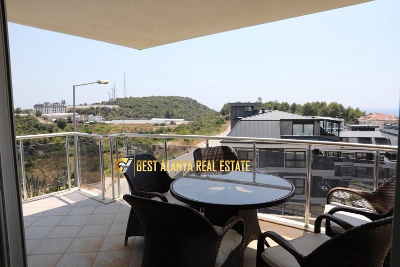 KONAKLI FULL DENİZ MANZARALI SATILIK FULL EŞYALI 3+1 DUBLEKS DAİRE ALANYA ANTALYA TÜRKİYE