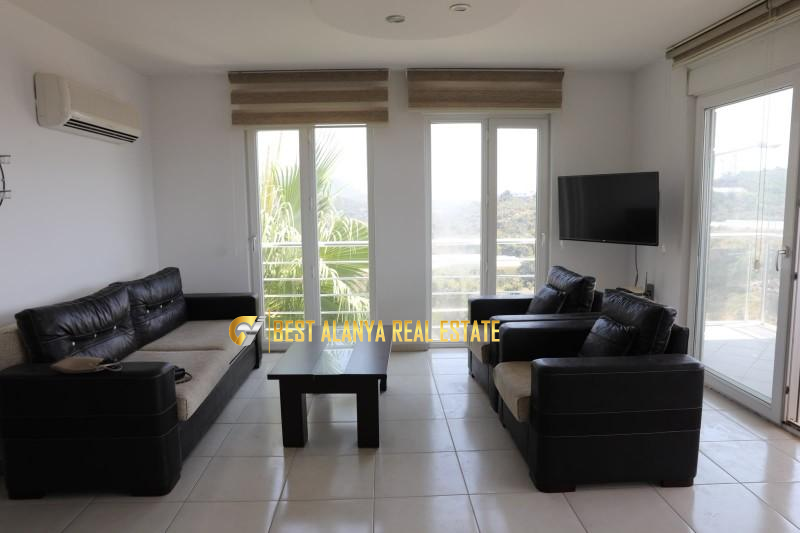 KONAKLI FULL DENİZ MANZARALI SATILIK FULL EŞYALI 3+1 DUBLEKS DAİRE ALANYA ANTALYA TÜRKİYE