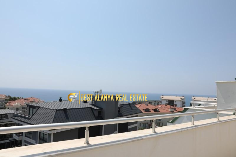 KONAKLI FULL DENİZ MANZARALI SATILIK FULL EŞYALI 3+1 DUBLEKS DAİRE ALANYA ANTALYA TÜRKİYE