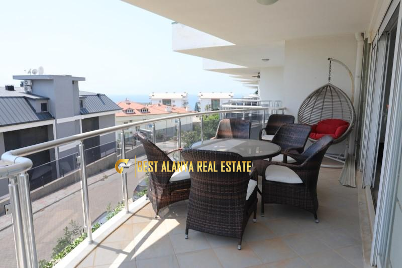 KONAKLI FULL DENİZ MANZARALI SATILIK FULL EŞYALI 3+1 DUBLEKS DAİRE ALANYA ANTALYA TÜRKİYE