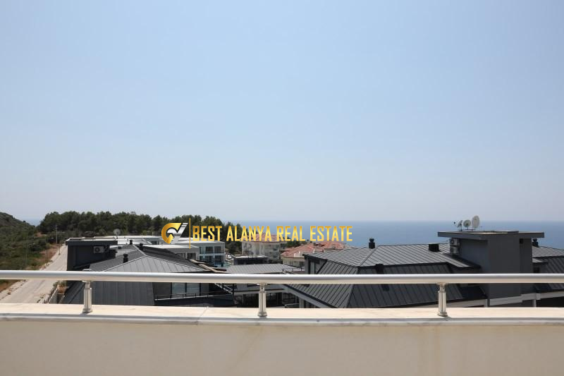 KONAKLI FULL DENİZ MANZARALI SATILIK FULL EŞYALI 3+1 DUBLEKS DAİRE ALANYA ANTALYA TÜRKİYE