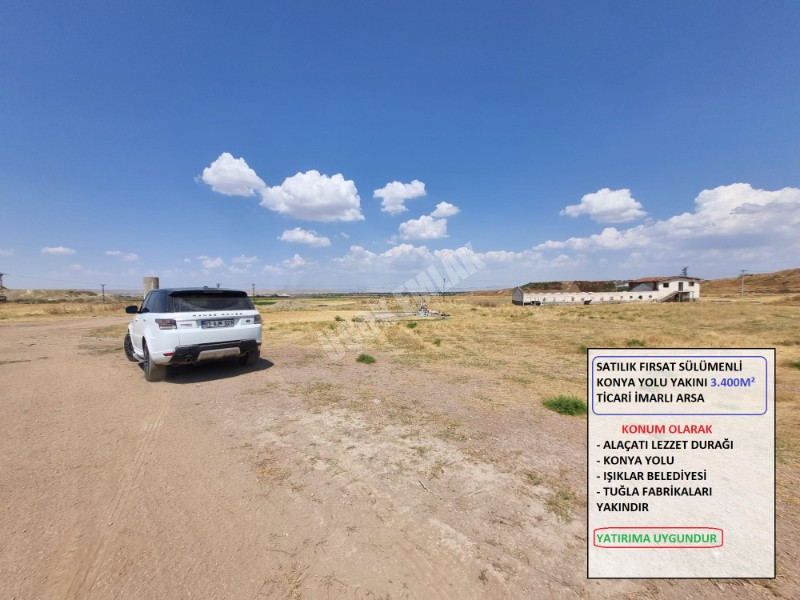 AFYON ÜÇOK EMLAKTAN SÜLÜMENLİ DE KONYA YOLU YAKINI SATILIK TİCARİ İMARLI ARSA