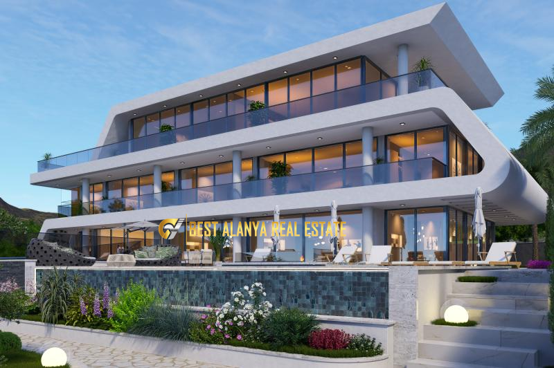 CİKCİLLİ ALANYA PANORAMİK DENİZ VE KALE MANZARALI MÜSTAKİL VİLLA