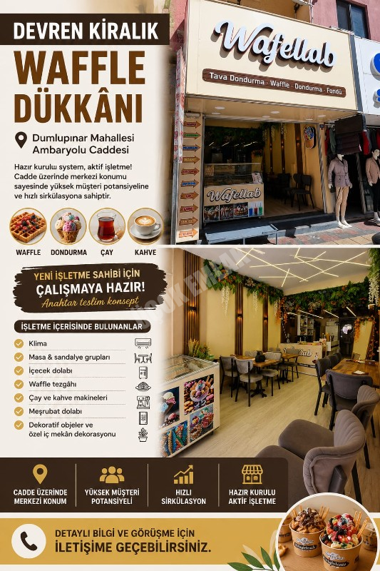 * AFYON ÜÇOK EMLAKTAN DUMLUPINAR MAH İŞLEK CADDE ÜZERİ 75M² DEVREN KİRALIK DÜKKAN *