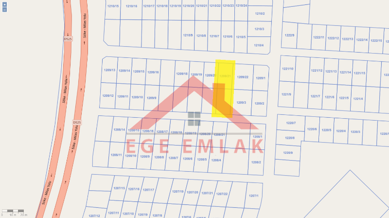 Didim Bozseki’de Bodrum Yoluna 120m - Toplam 604 m² - 2 Parsel Villa İmarlı Müstakil Arsalar