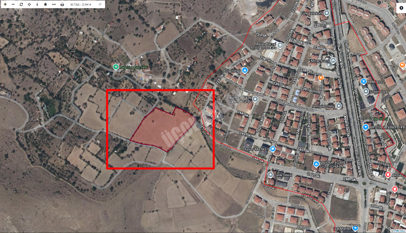 Afyon Üçok Emlaktan Kanlıca Mah Satılık Gökce Toki Yakını Tarlalar