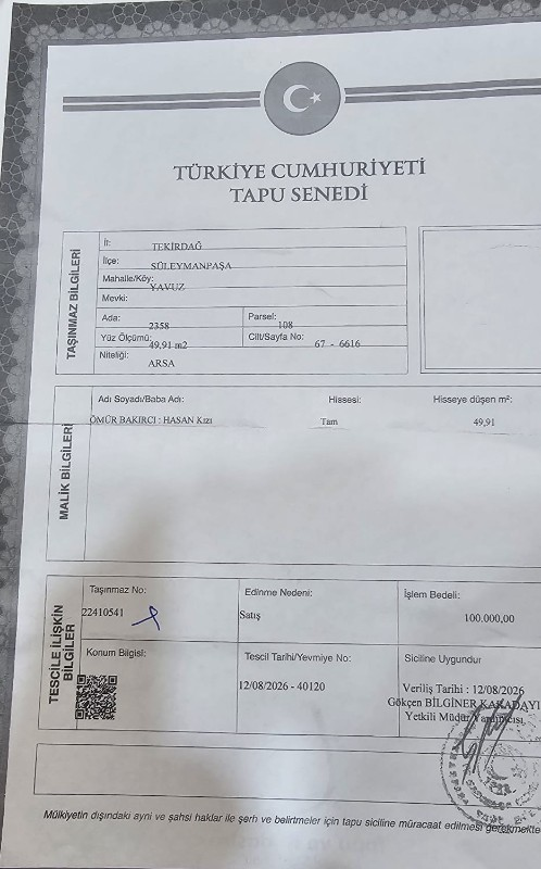 ARSA PARASINA DÜKKAN + 4 KAT İMARLI ARSA! İSTANBUL'UN YANINDA, MERKEZDE 10 NUMARA YATIRIM