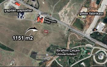 ÜNİVERSİTENİN HEMEN ARKASINDA SATILIK 1151 M2 YATIRIMLIK ARSA