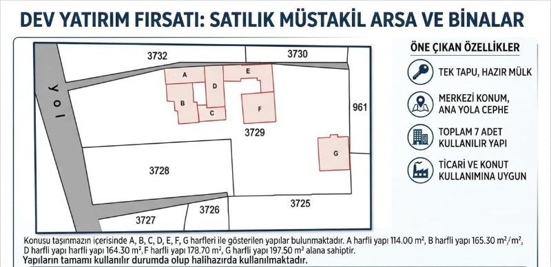 BİR DAİRE FİYATINA 14 AYRI DAİRE VE MEYVE BAHÇESİ! 4.770 m² ARSA İÇİNDE, ELEKTRİĞİ SUYU AYRI 7 ADET 2 KATLI FIRSAT MÜLK!