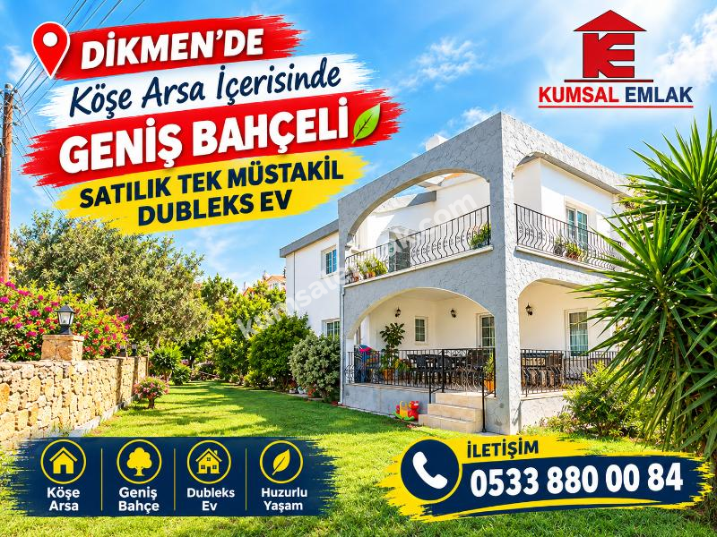 DİKMENDE SATILIK TEK MÜSTAKİL BAHÇELİ EV