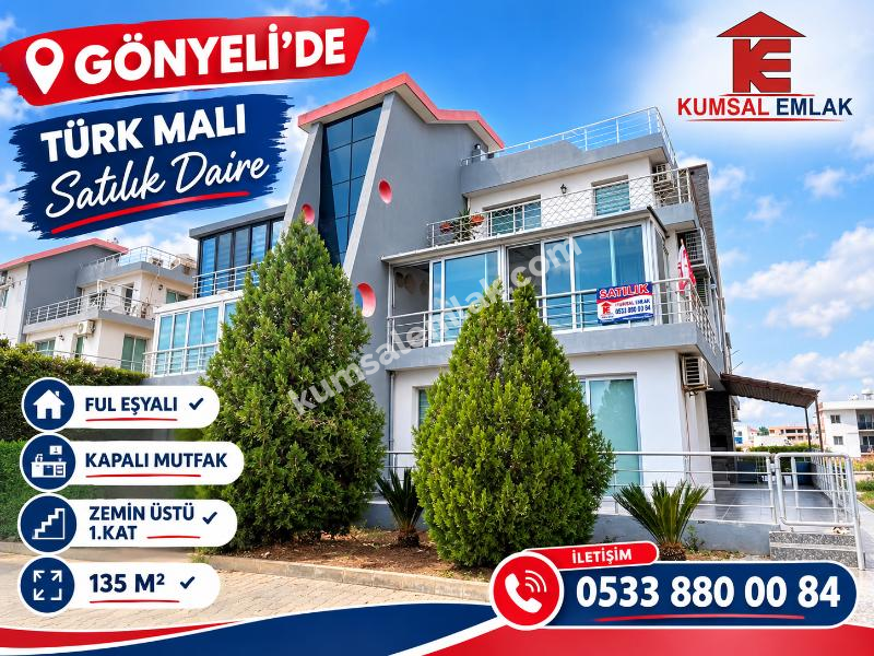 GÖNYELİ'DE TÜRK MALI FUL EŞYALI SATILIK DAİRE 