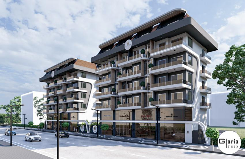 Immobilien in Alanya: GLORIA TWIN RESIDENCE 1+1, 1+2