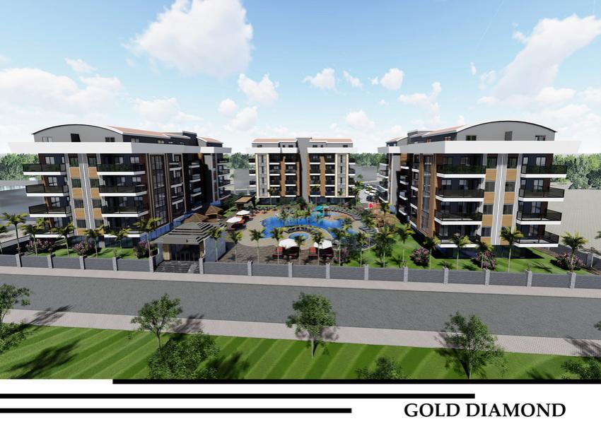 Real estate in Alanya: OBA GOLD DIAMOND RESIDENCE